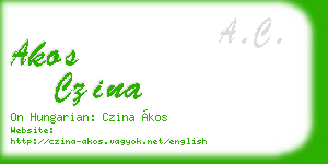 akos czina business card